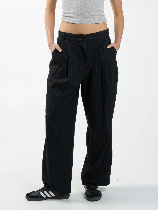 Giovanna Trouser - Charcoal Trousers Summer Linen