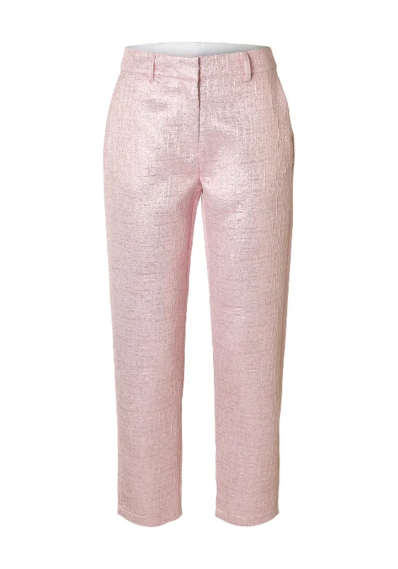 Selected Femme Ella Ria Shimmer Trousers, Pink Trousers Spring Floral