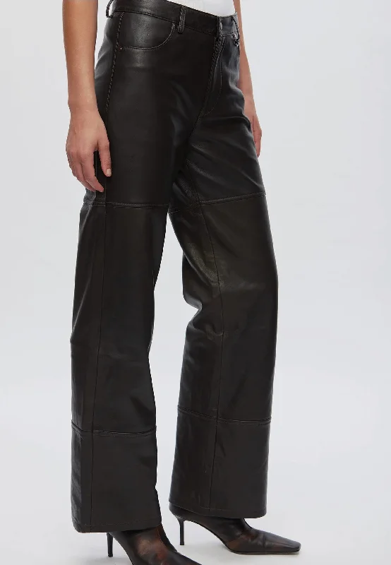 Time Leather Trousers - Chocolate Torte Trousers Corduroy Warm