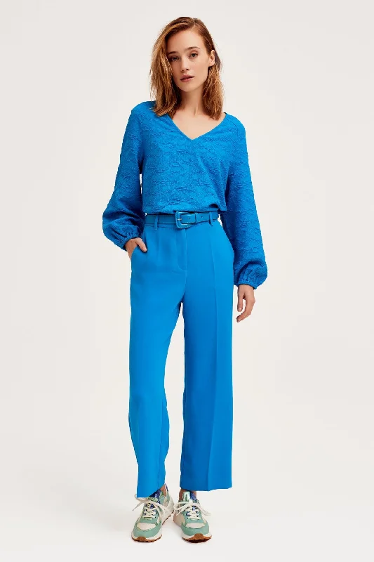 Tonks Ankle Trousers in Blue Trousers Leisure Comfortable