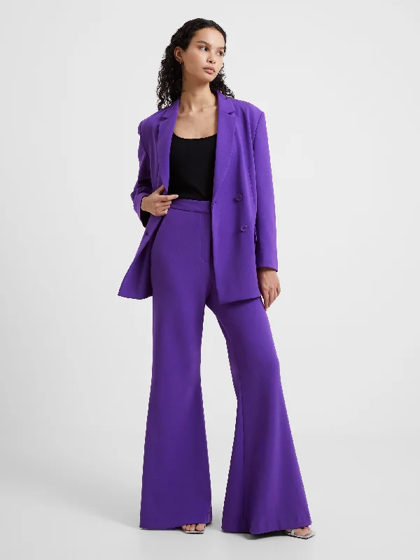 Whisper Flare Trousers Trousers Silk Elegant