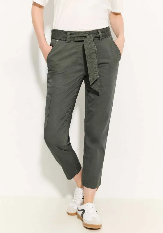 Cecil Cotton Slim Trousers, Cool Khaki Trousers Vintage Classic