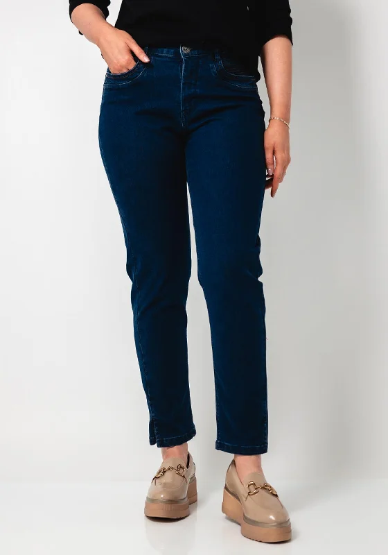 CRO Womens Slim Leg Trousers, Blue Trousers Running Lightweight