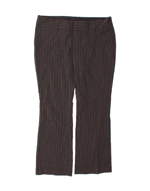 MOSSIMO Womens Stretch Chino Trousers US 18 2XL W40 L32 Brown Pinstripe Trousers luxurious premium