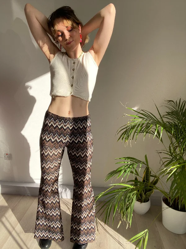 Vintage Crochet Trousers (M) Trousers High Rise Slim Fit