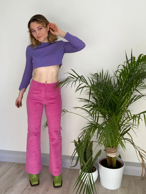 Vintage Pink Trousers (XS-S) Trousers Harem Relaxed Fit